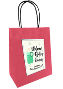 Baby Shower Personlaised Gift Bag Bottle Design green