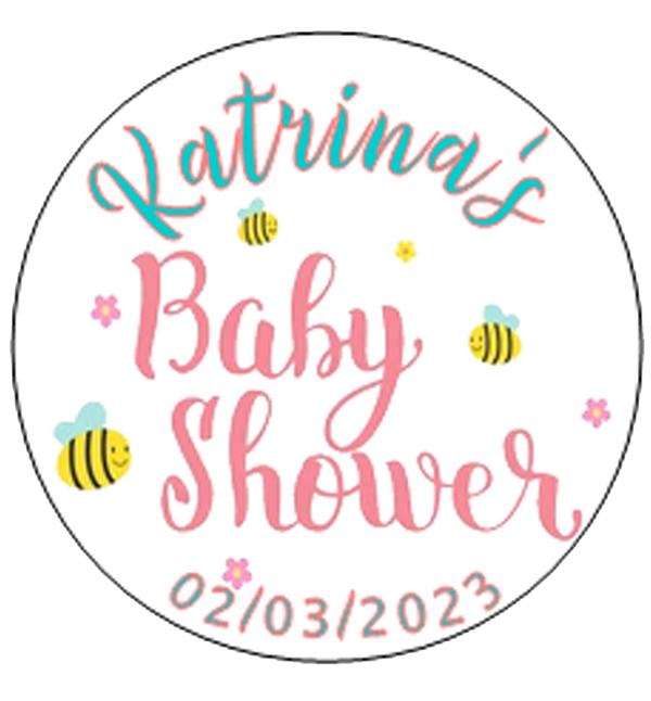 Cute Personalised Baby Shower Badge