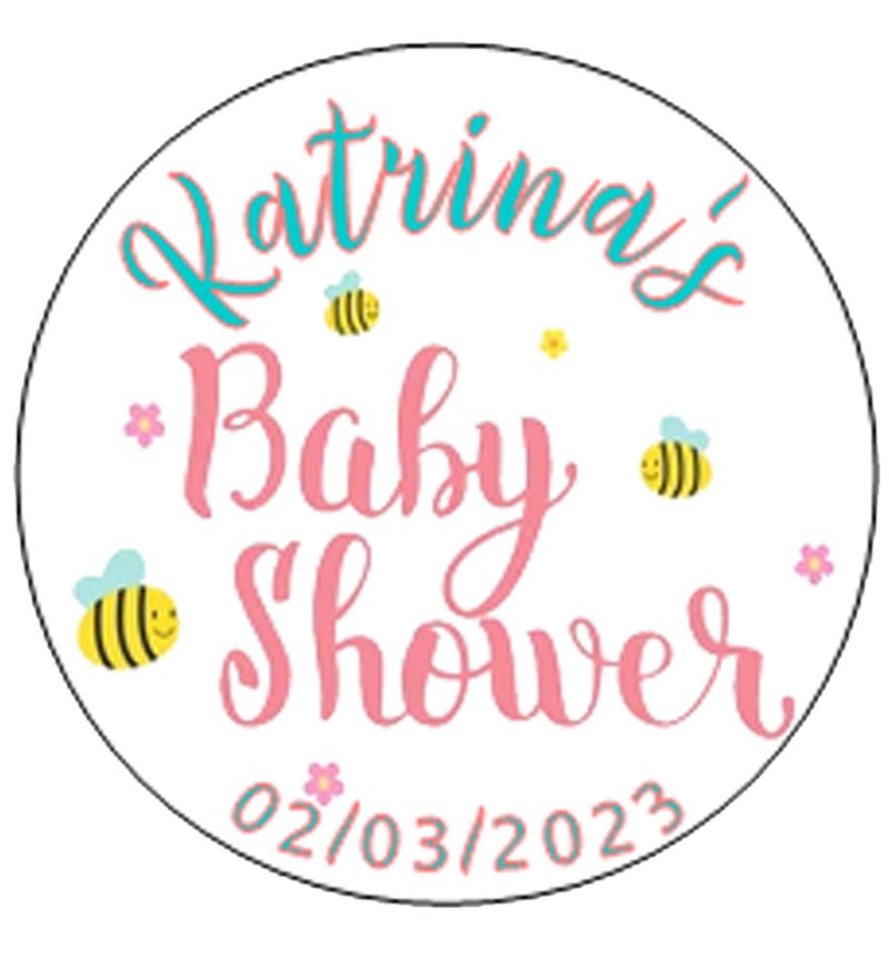 Cute Personalised Baby Shower Badge