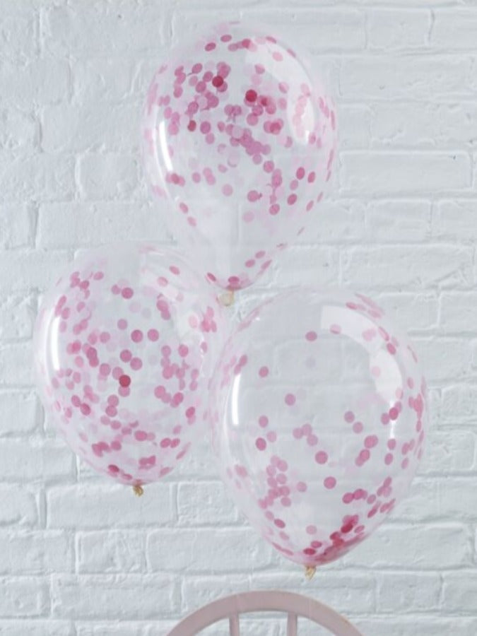 Pink Confetti Balloons