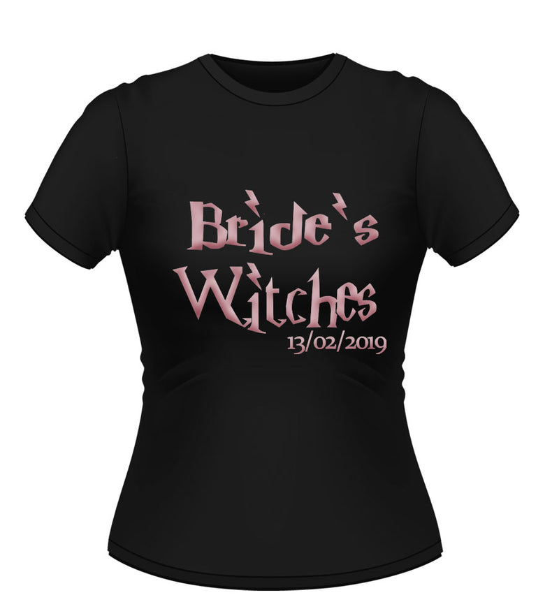 Harry Potter Theme 'Brides Witches' Personalised Hen Party T-Shirt