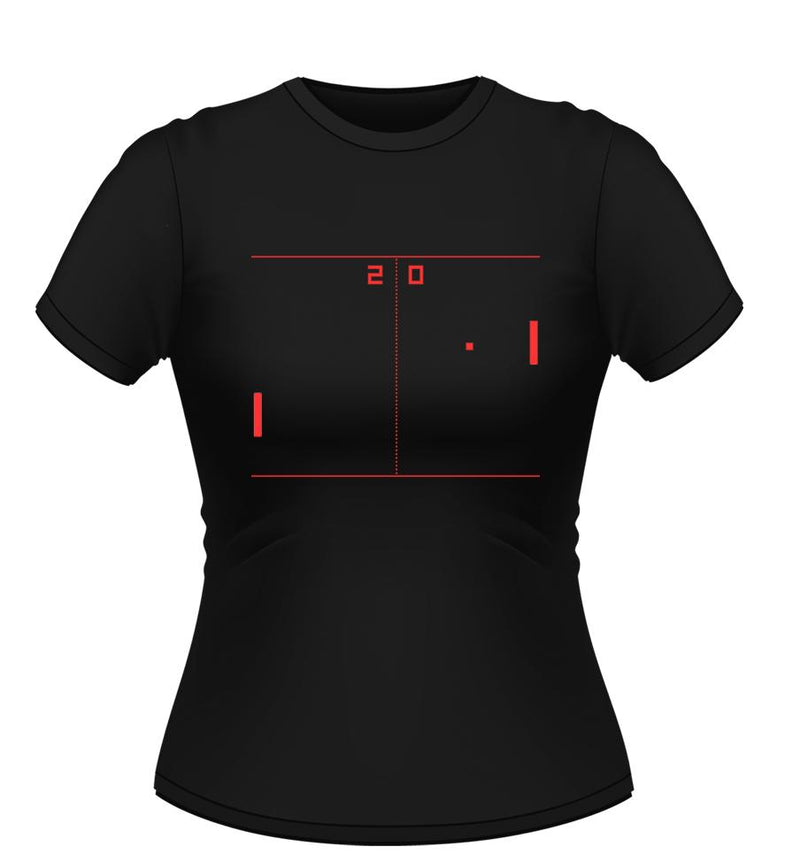 Pong 80's Theme Female Tshirt