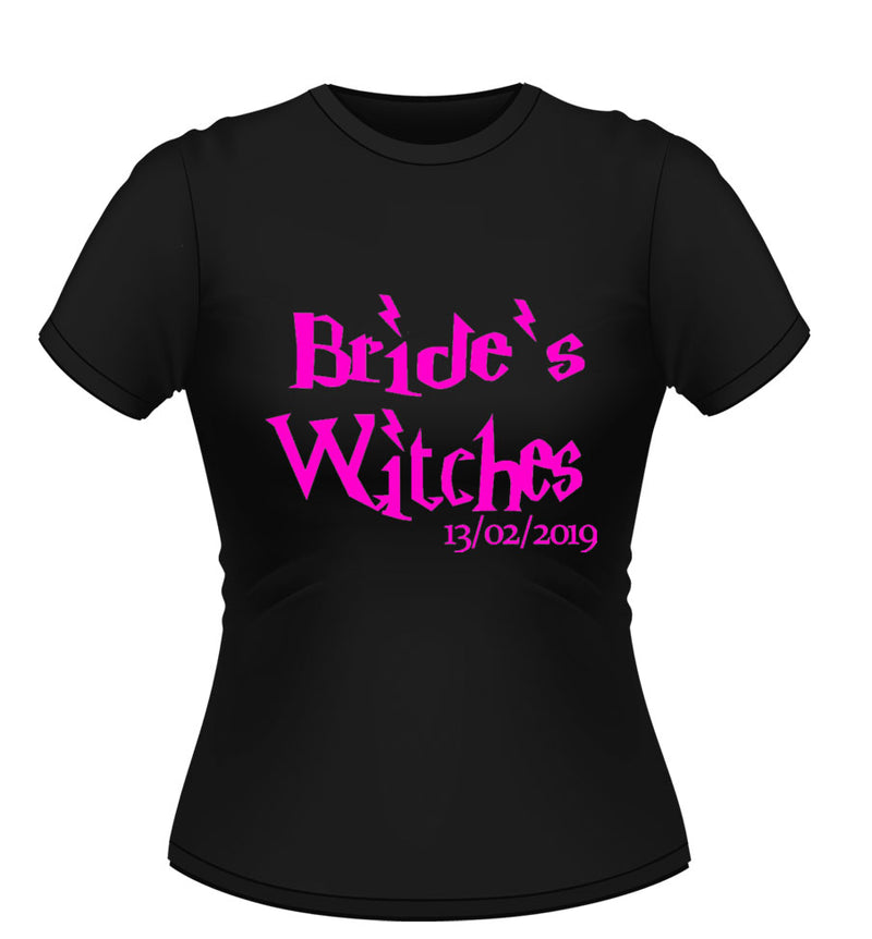 Harry Potter Theme 'Brides Witches' Personalised Hen Party T-Shirt