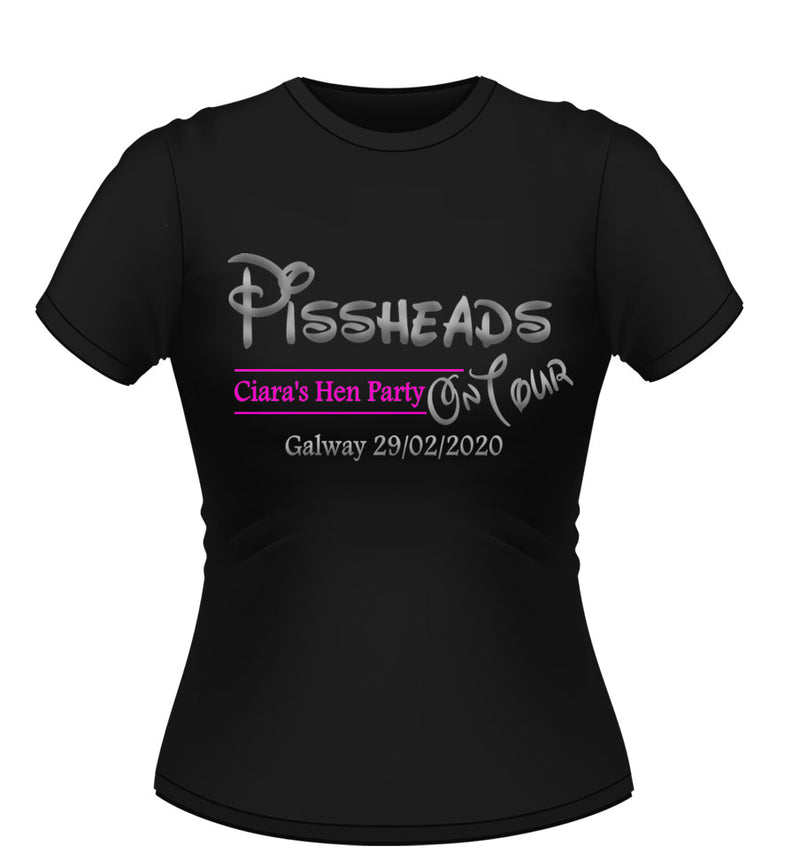 Hen Party T-Shirt Pissheads design