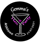 Black and Bling personalised Hen Party Badge