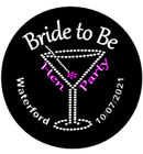 Hen Night Personalised Black+Bling Bride to Be badge