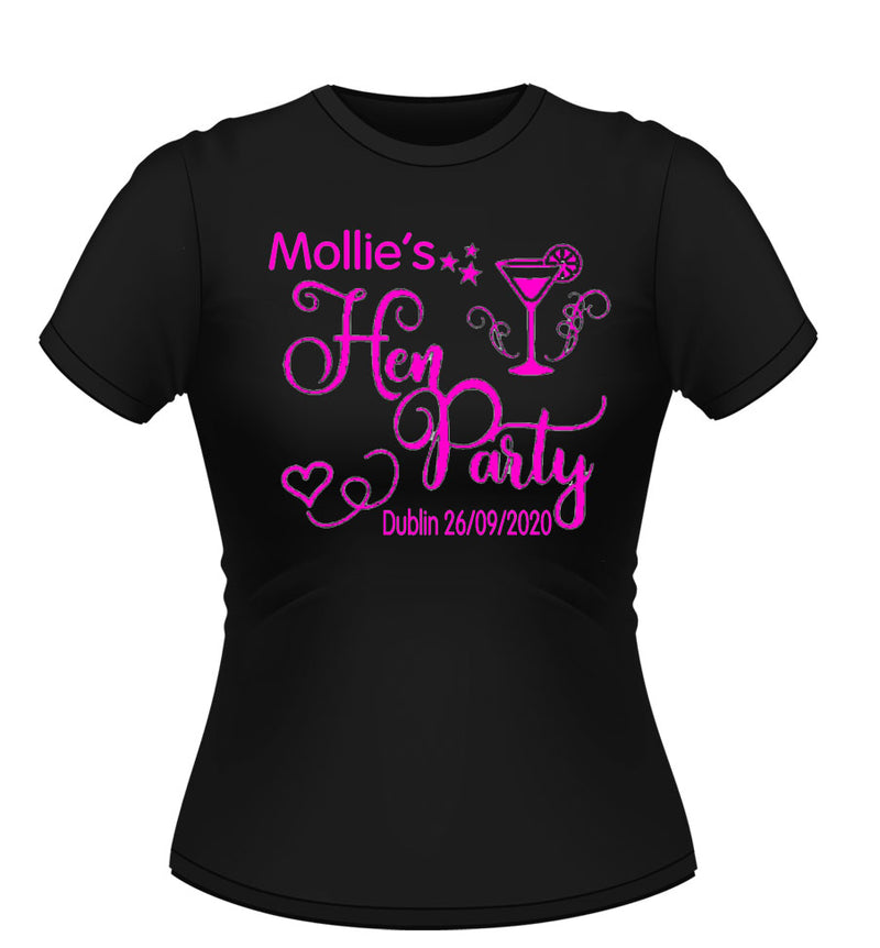 Sweet Design Personalised Hen Party T-Shirt