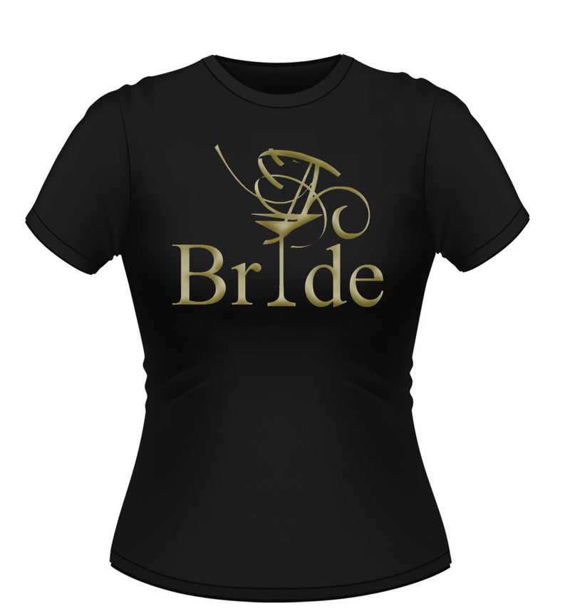 Bride T-Shirt with Cocktail glass