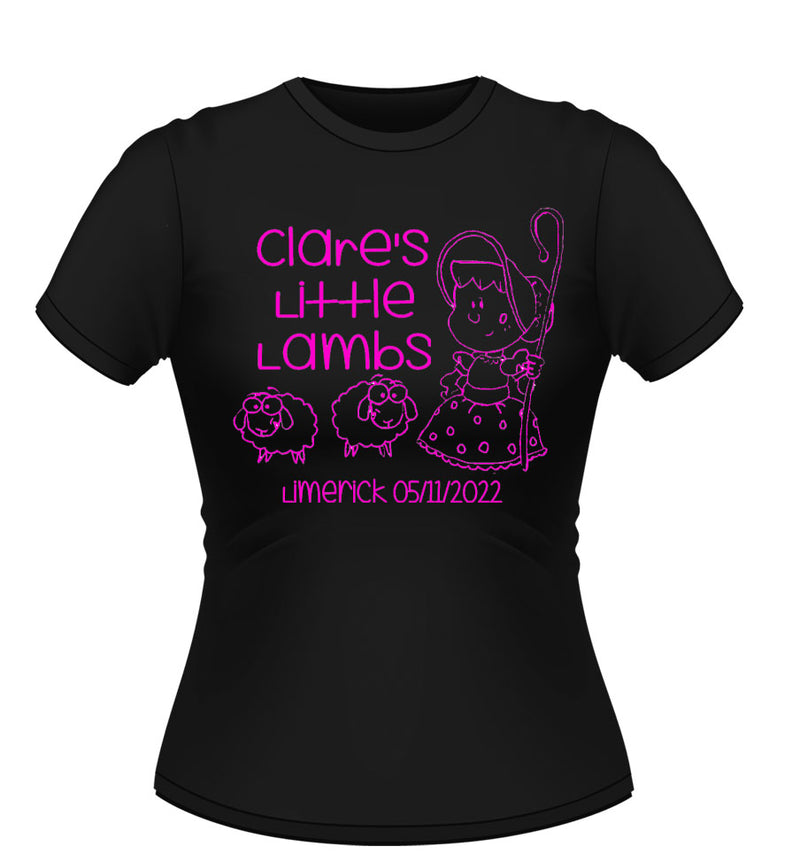 'little Lamb' Theme Personalised Hen Party Tshirt