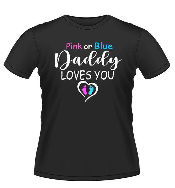 Baby shower 'Pink or Blue' Design Family Range Male Tshirts