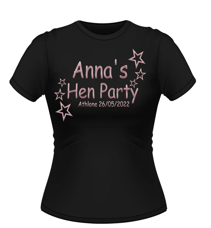 'Star' Personalised Hen Party T-shirt