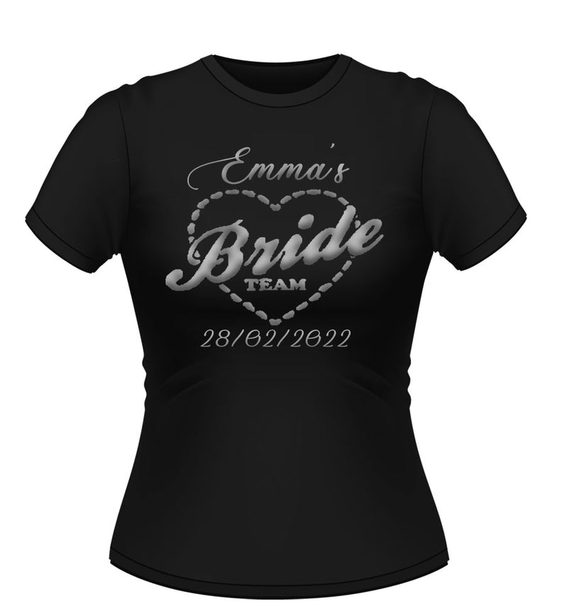 'Bride Team' Personalised Hen Party T-shirt