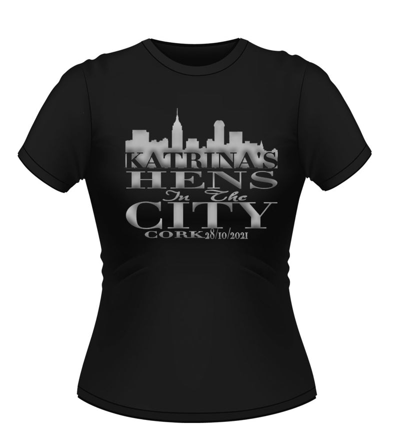 HENS IN THE CITY Personalised Hen Party t-shirt