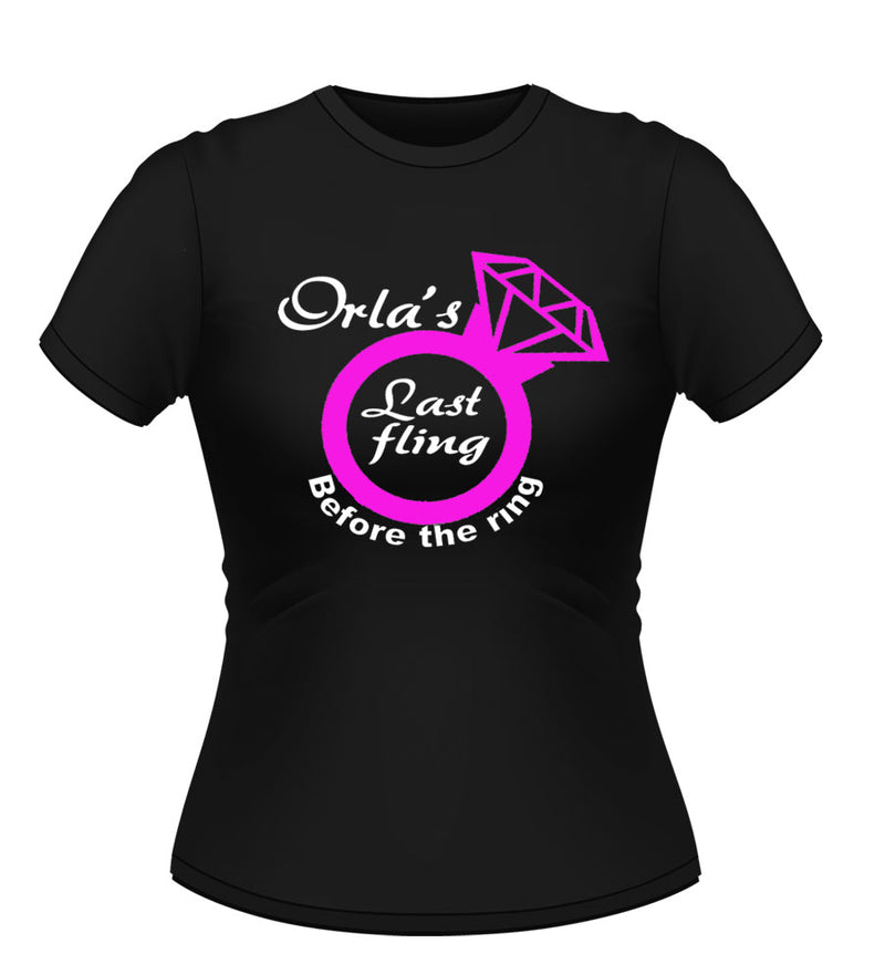 'Last Fling' Personalised Hen Party T-shirt