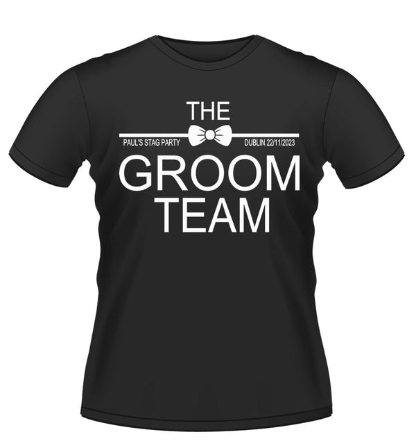 The Groom Team Personalised Stag Party Tshirt