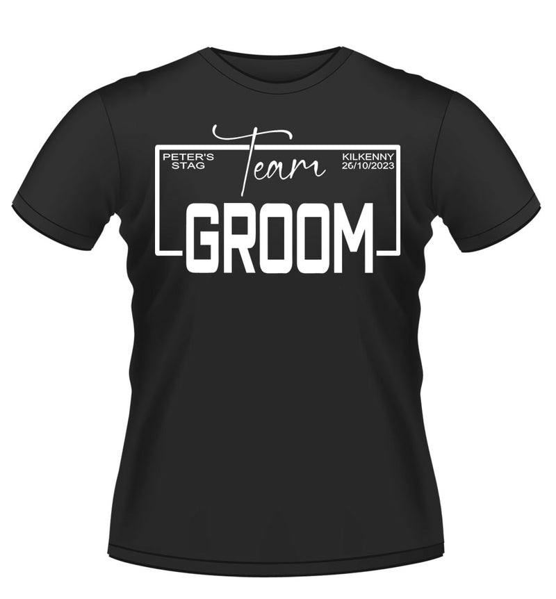 Personalised Stag TEAM GROOM  Party T-shirt