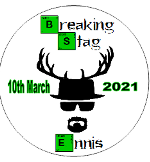 Personalised Breaking Stag Badge or Sticker