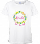 'Bride' Floral Design Personalised TShirt