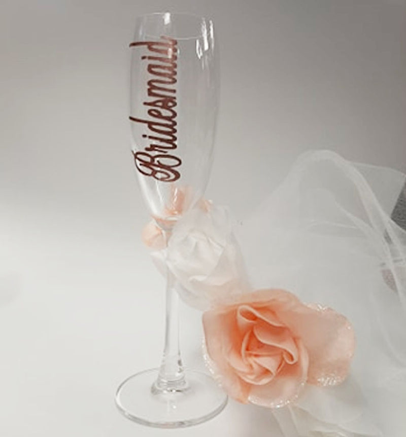 Personalised Bridesmaid Champagne Glass