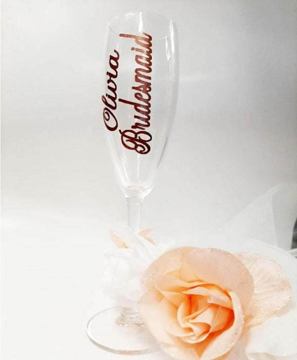 Bridesmaid Personalised Champagne Glass