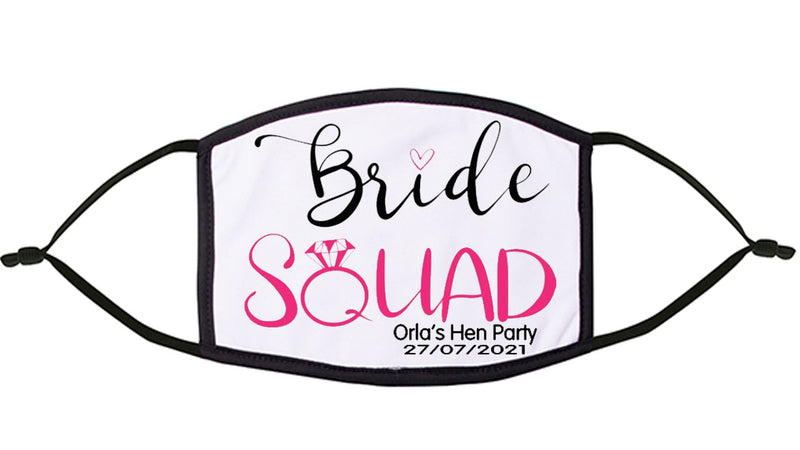 Bride Squad Personalised Re-Usable Face Mask