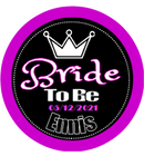 Personalised Bride To Be Crown Badge
