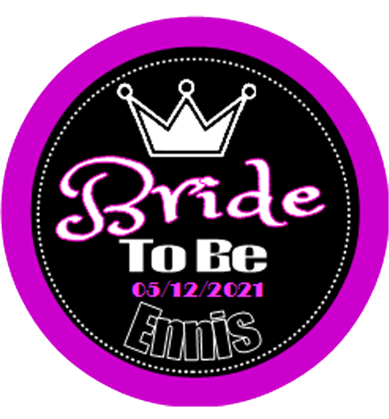 Personalised Bride To Be Crown Badge