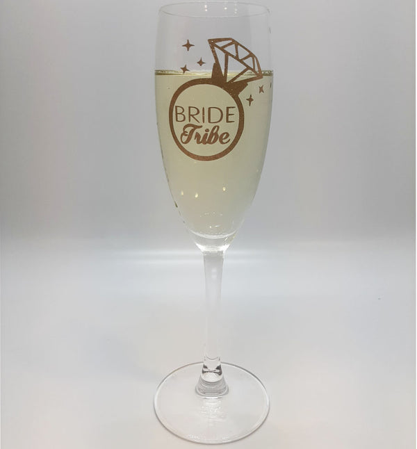 Bride Tribe champagne Glass