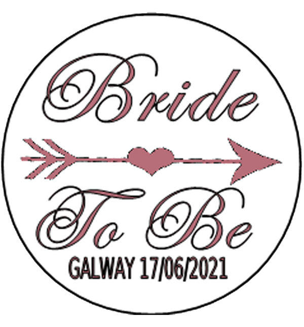 Personalised 'Bride to Be' Bride tribe badge