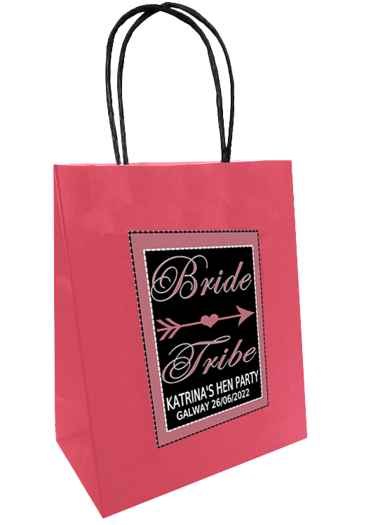 Bride Tribe black design Personalised Hen Party Bag