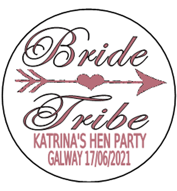 Personalised Bride Tribe Hen Party Badge