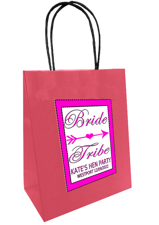 Bride Tribe pink design Personalised Hen Party Bag