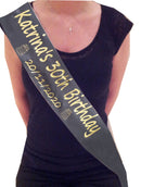 Personalised Birthday Sash with Cake graphic