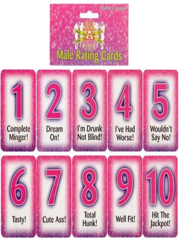 HEN NIGHT Budget Male Rating Cards