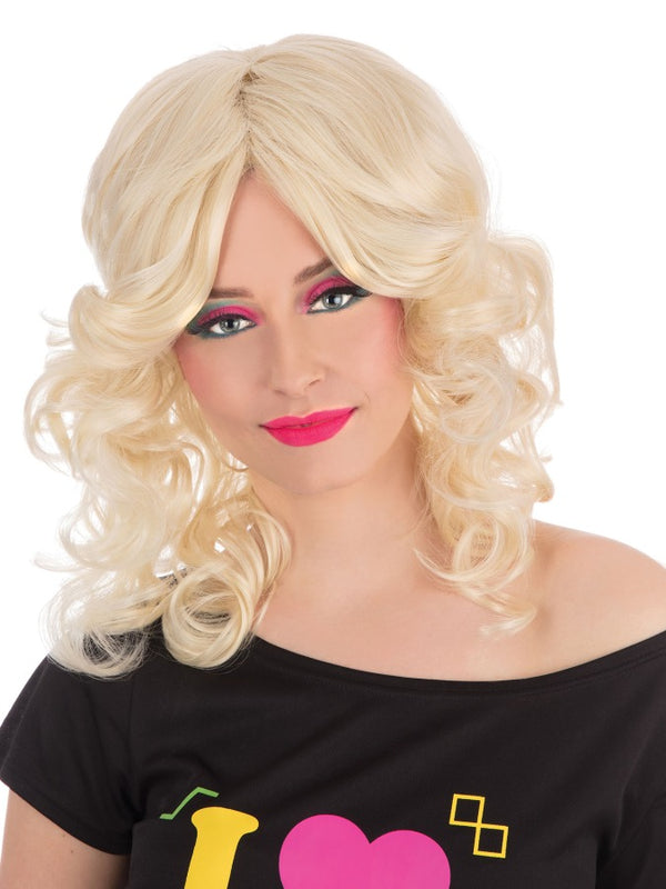 80s Pop Star Blonde Wig