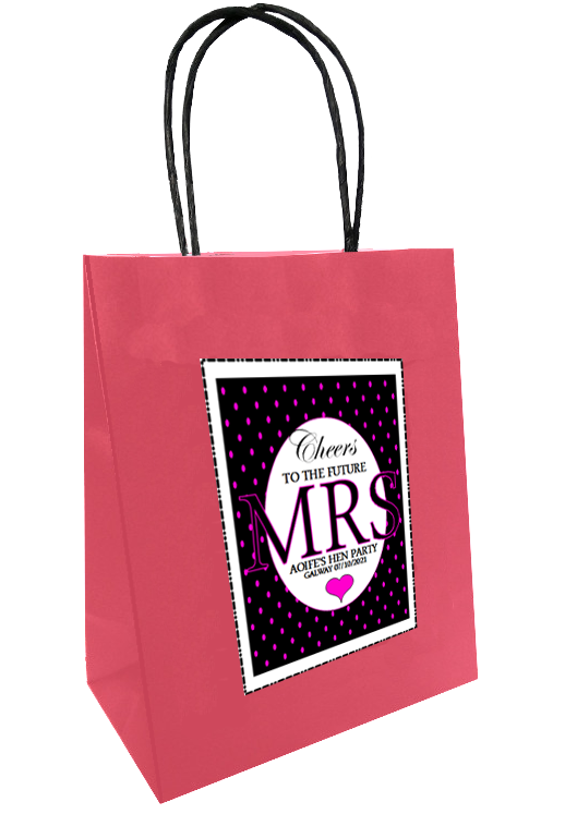 Cheers to the future Mrs Personalised Bag