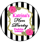 Classic Style Personalised Hen Party Badge