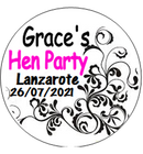Personalised Classy Hen Party Badge