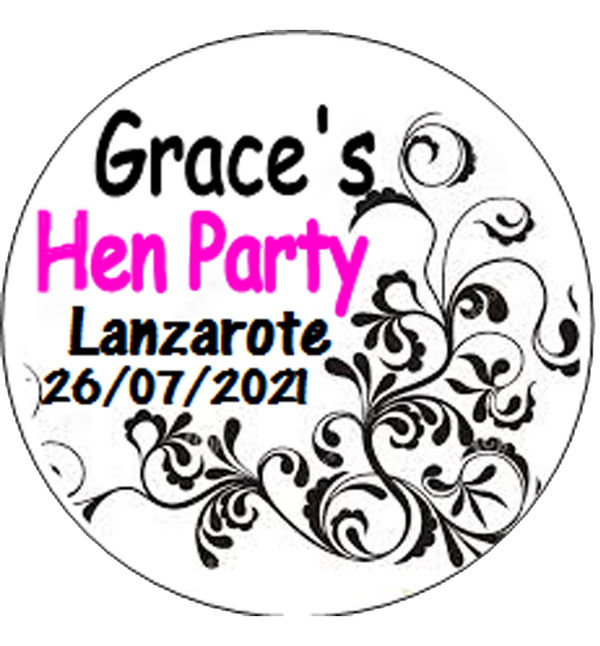 Personalised Classy Hen Party Badge