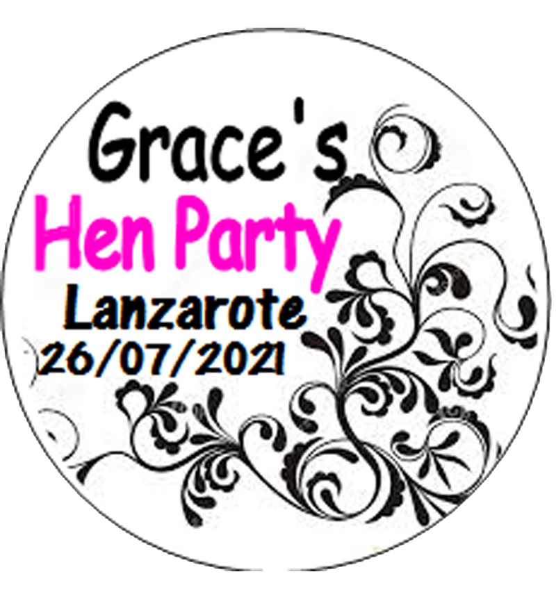 Personalised Classy Hen Party Badge
