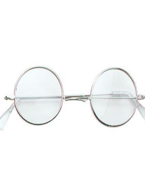 Lennon Glasses. Clear with Silver Frame