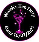 Personalised Hen Party Cocktail design Black