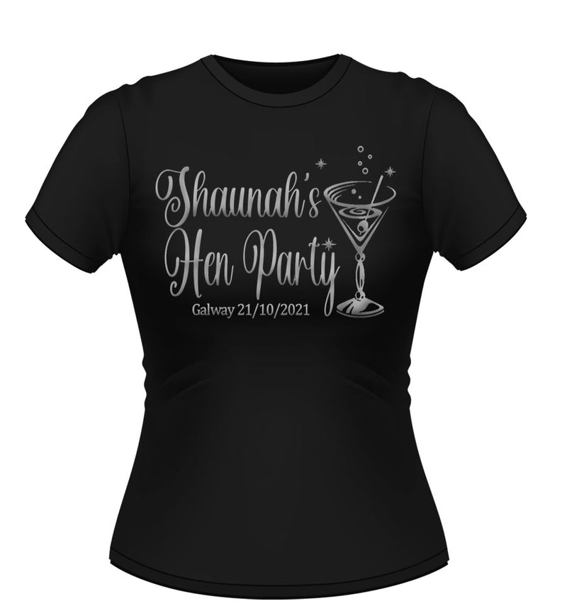 Cocktail glass Hen Party t-shirt