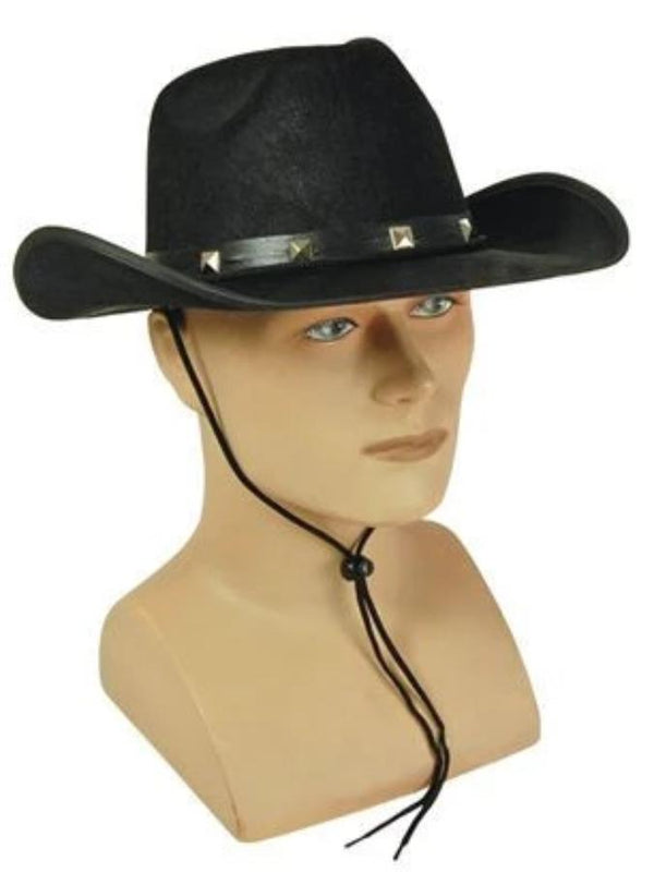 Cowboy Hat Black Studded Felt