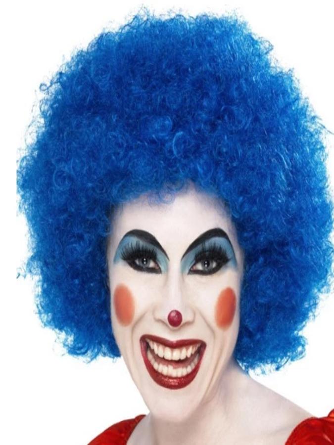 Crazy Clown Wig Blue