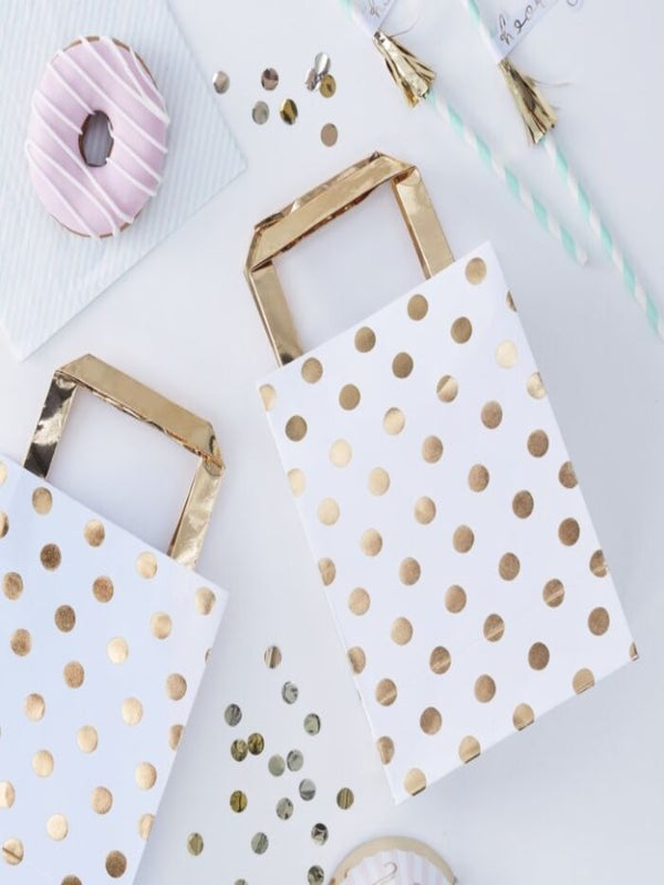 Gold Foiled Polka Dot Party Bags - Pick & Mix