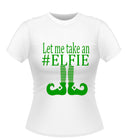 Elfie Novelty Xmas T-Shirt, Ladies
