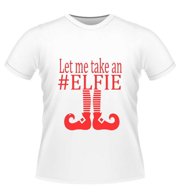 Elfie Xmas Novelty Mens T-Shirt