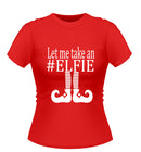 Elfie Novelty Xmas T-Shirt, Ladies