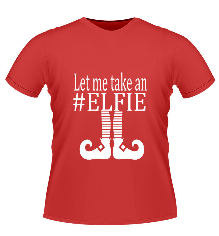 Elfie Xmas Novelty Mens T-Shirt